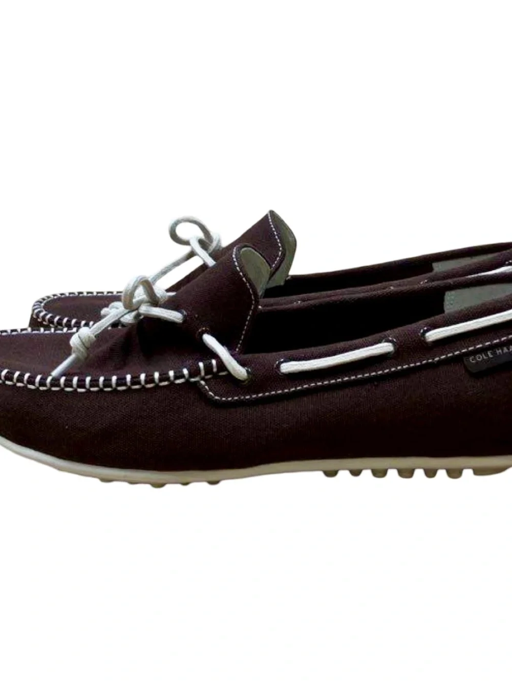 Cole Haan Grant Canvas Driver Brown White Men’s 10M